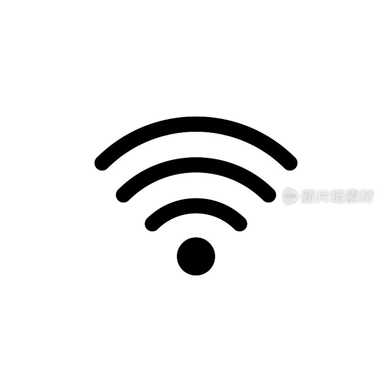 图标wi fi。平面图标与图标wi - fi的网页背景设计。